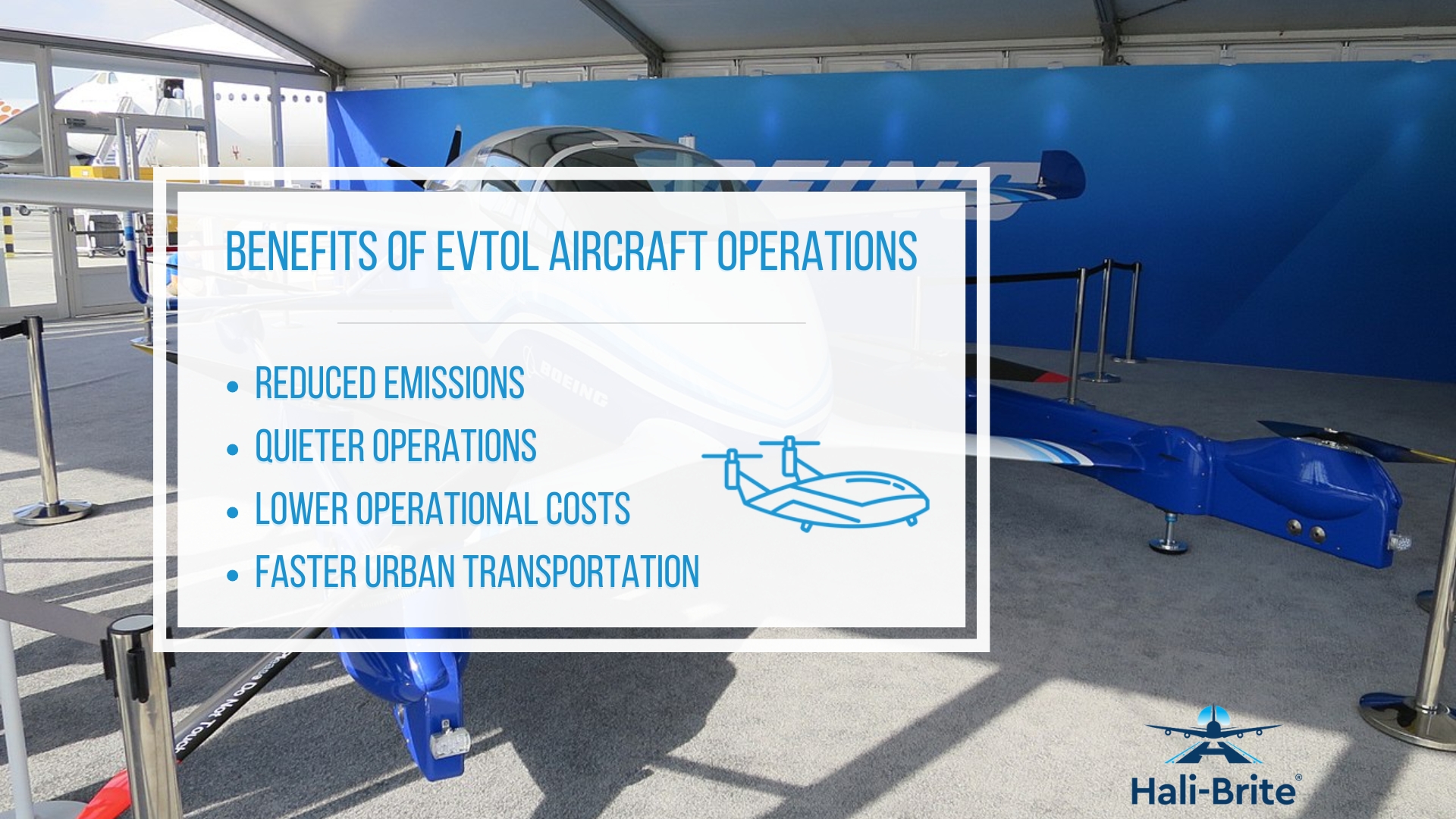 Infographic image of benefits of evtol aircraft operations